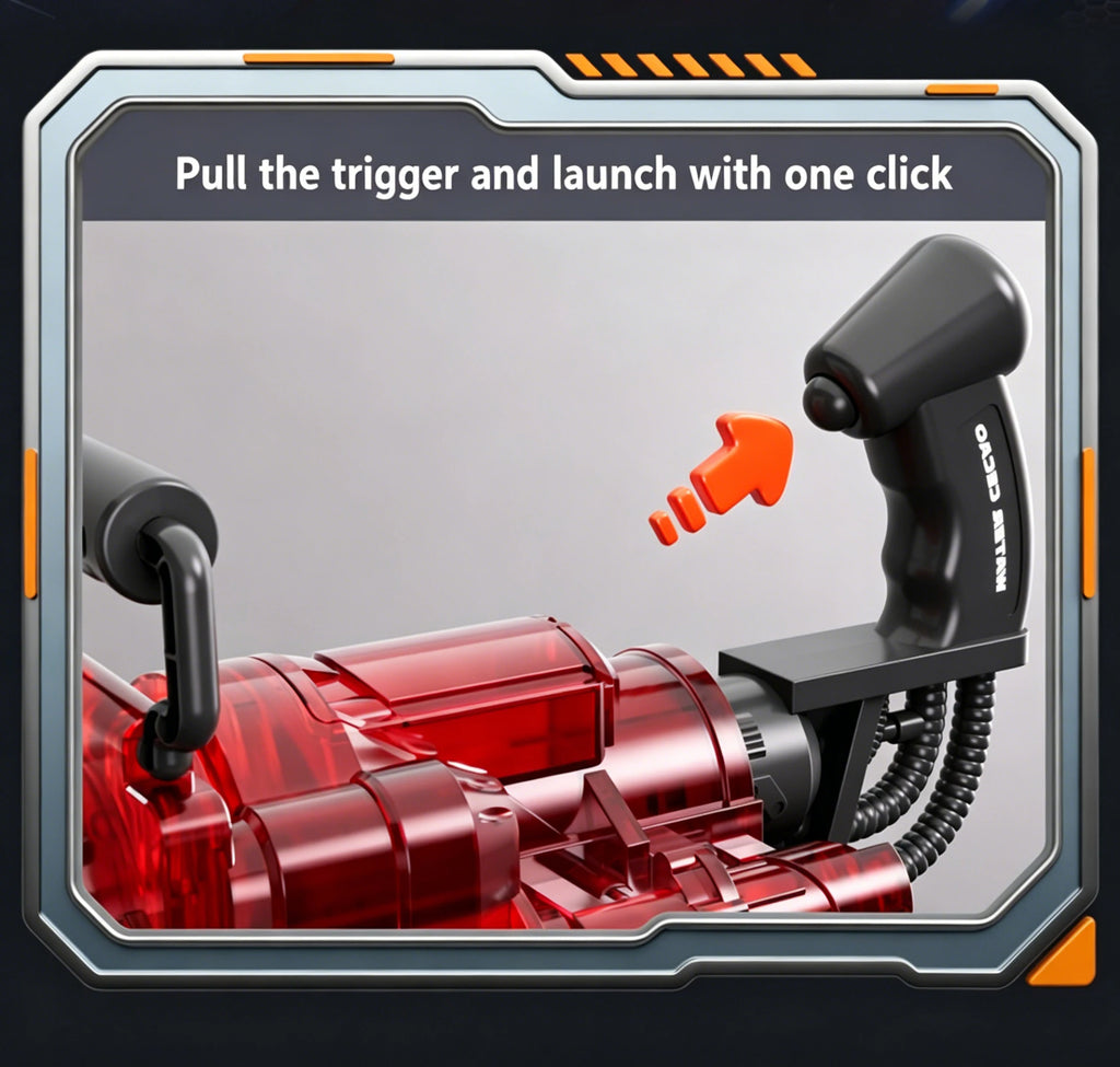 Roll Block | Motorized Automatic Firing Electric Gatling Water Gun - Heavy-Duty Hydro Blaster
