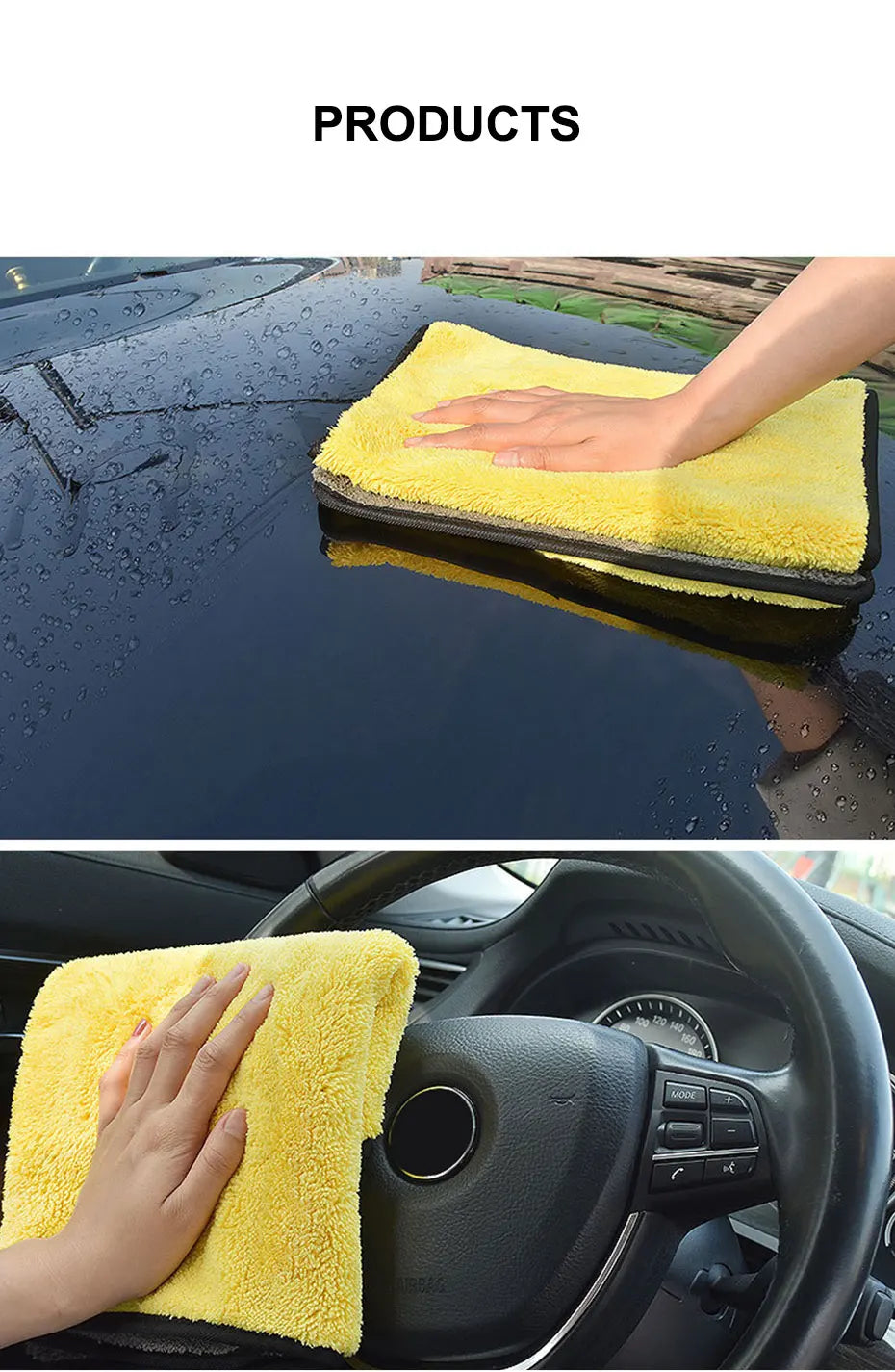 Roll Block | High-End Microfiber Detailing Towel - Ultra-Absorbent Car Wash Drying Cloth