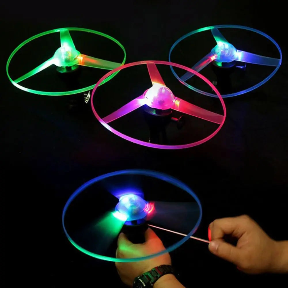 Roll Block | LED Light Pull Line Flying Saucer (Catch & Throw Edition)