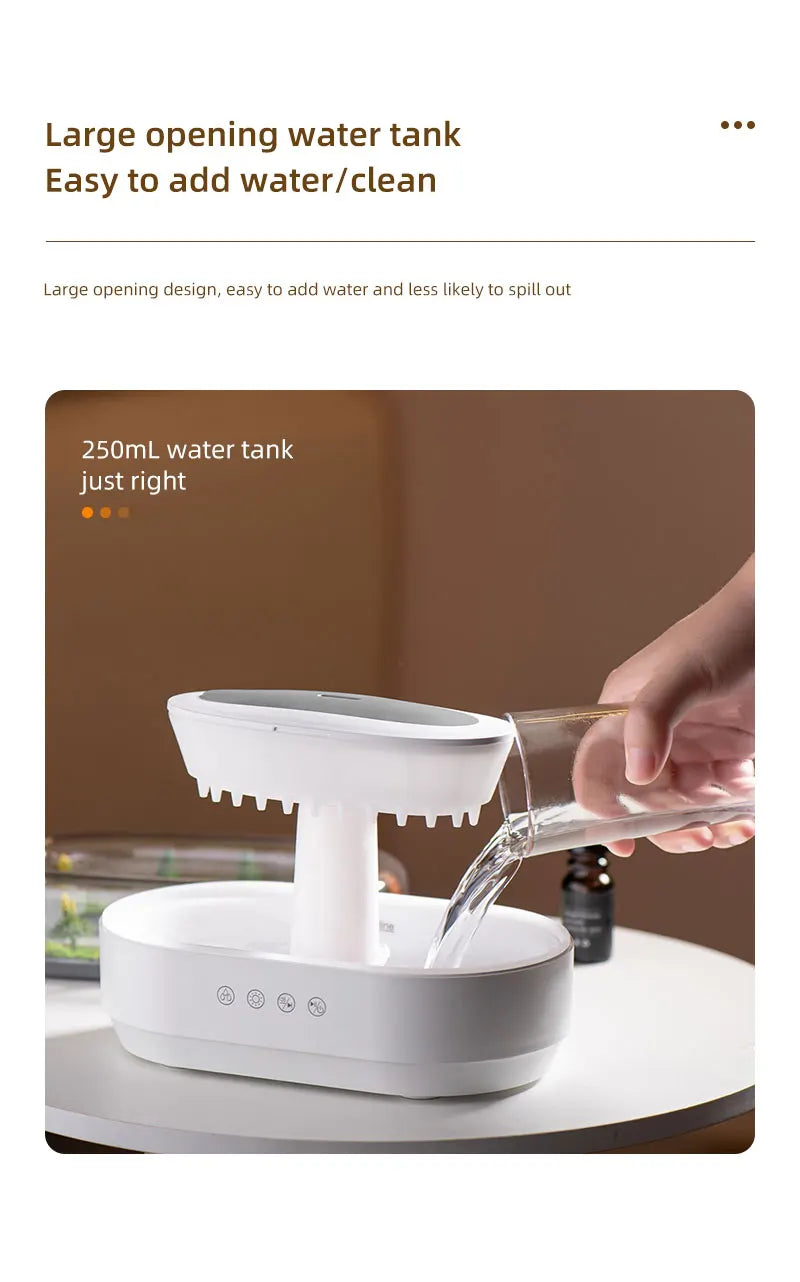 Roll Block | Rain Cloud Aroma Diffuser - Water Drip Micro Landscape Ultrasonic Humidifier