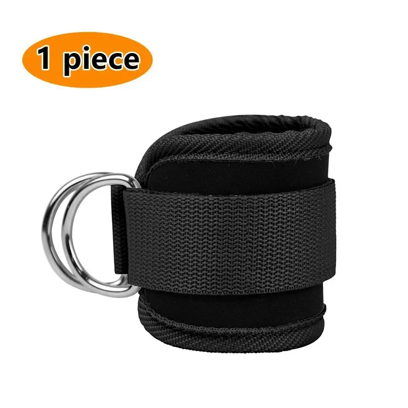 Roll Block | Heavy-Duty Double D-Ring Cable Ankle Straps - Premium Gym Cuffs for Glutes & Leg Training