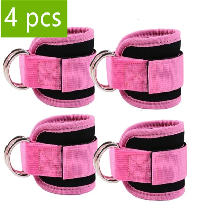 Roll Block | Heavy-Duty Double D-Ring Cable Ankle Straps - Premium Gym Cuffs for Glutes & Leg Training