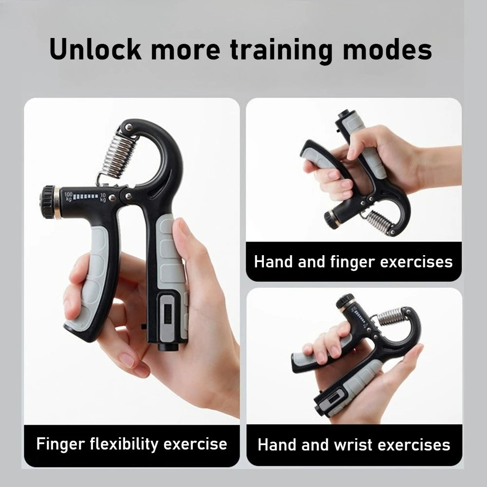 Roll Block | 10-100Kg Adjustable Heavy Gripper - R-Shape Hand Exerciser & Wrist Strength Expander