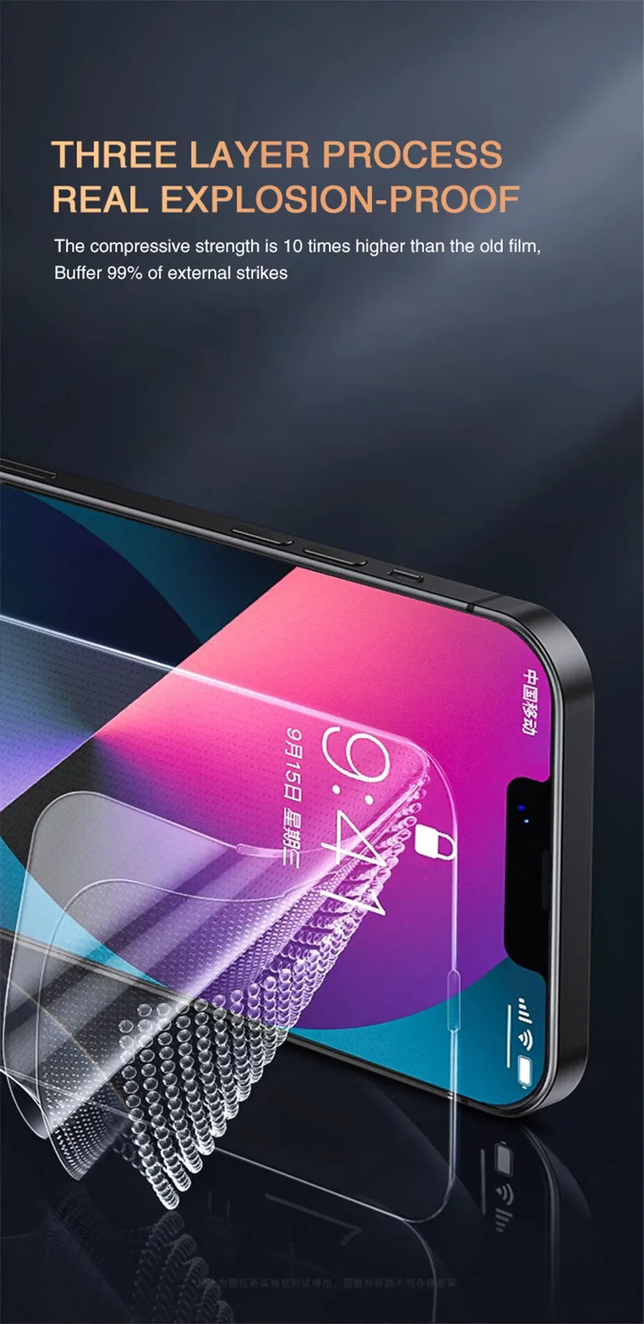 Roll Block | Full-Cover Anti-Spy Tempered Glass - Privacy Screen Protector for All Phones