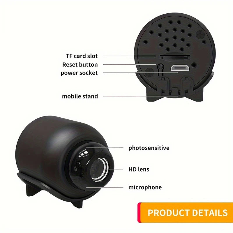 Roll Block | 1080P HD Mini WiFi Camera - Smart Indoor Security & Baby Monitor Camcorder