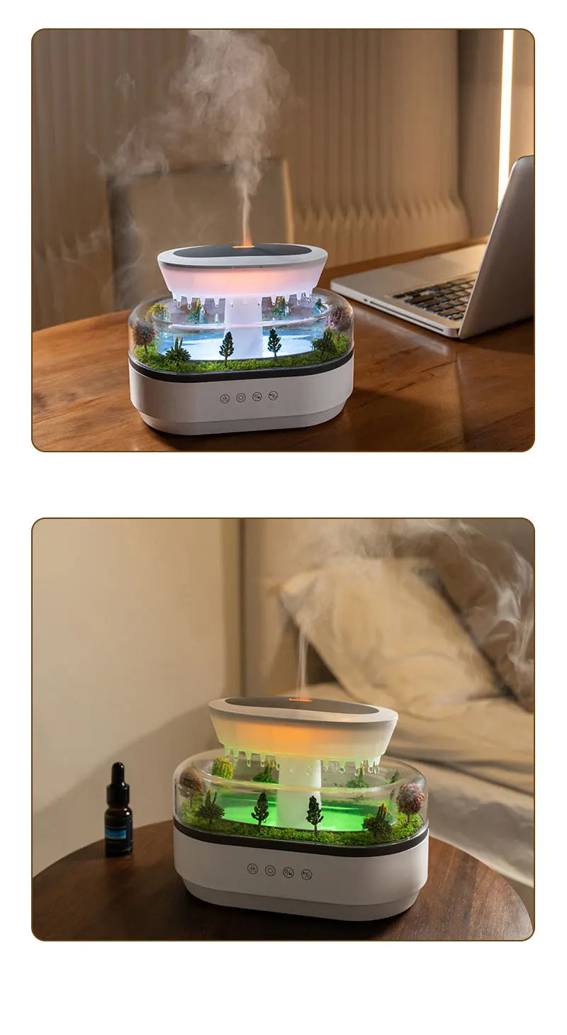 Roll Block | Rain Cloud Aroma Diffuser - Water Drip Micro Landscape Ultrasonic Humidifier