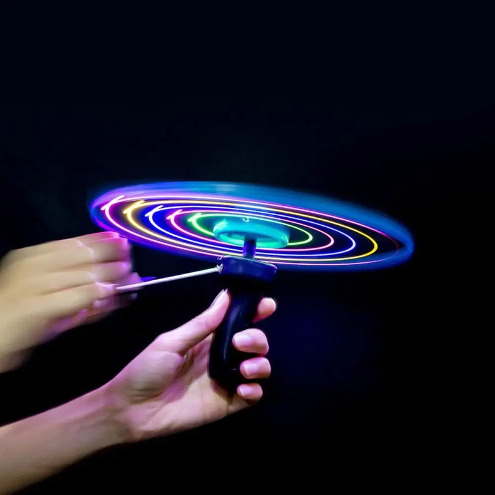 Roll Block | LED Light Pull Line Flying Saucer (Catch & Throw Edition)