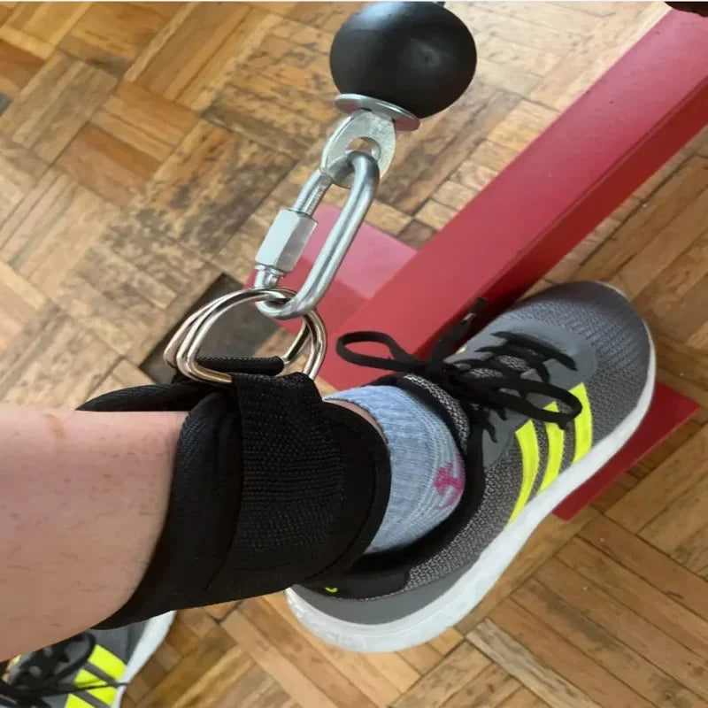 Roll Block | Heavy-Duty Double D-Ring Cable Ankle Straps - Premium Gym Cuffs for Glutes & Leg Training