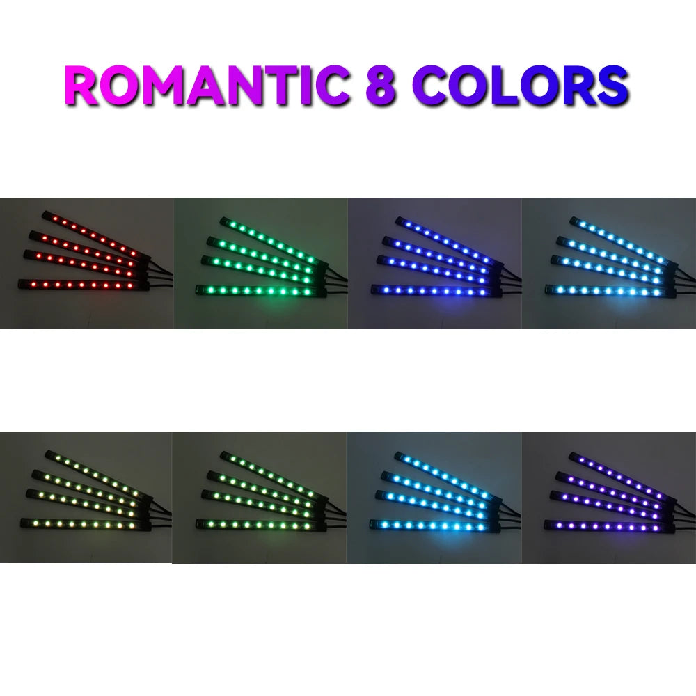 Roll Block | AuraGlow RGB LED Car Interior Atmosphere Kit - Wireless App & Sound-Activated Ambient Lighting