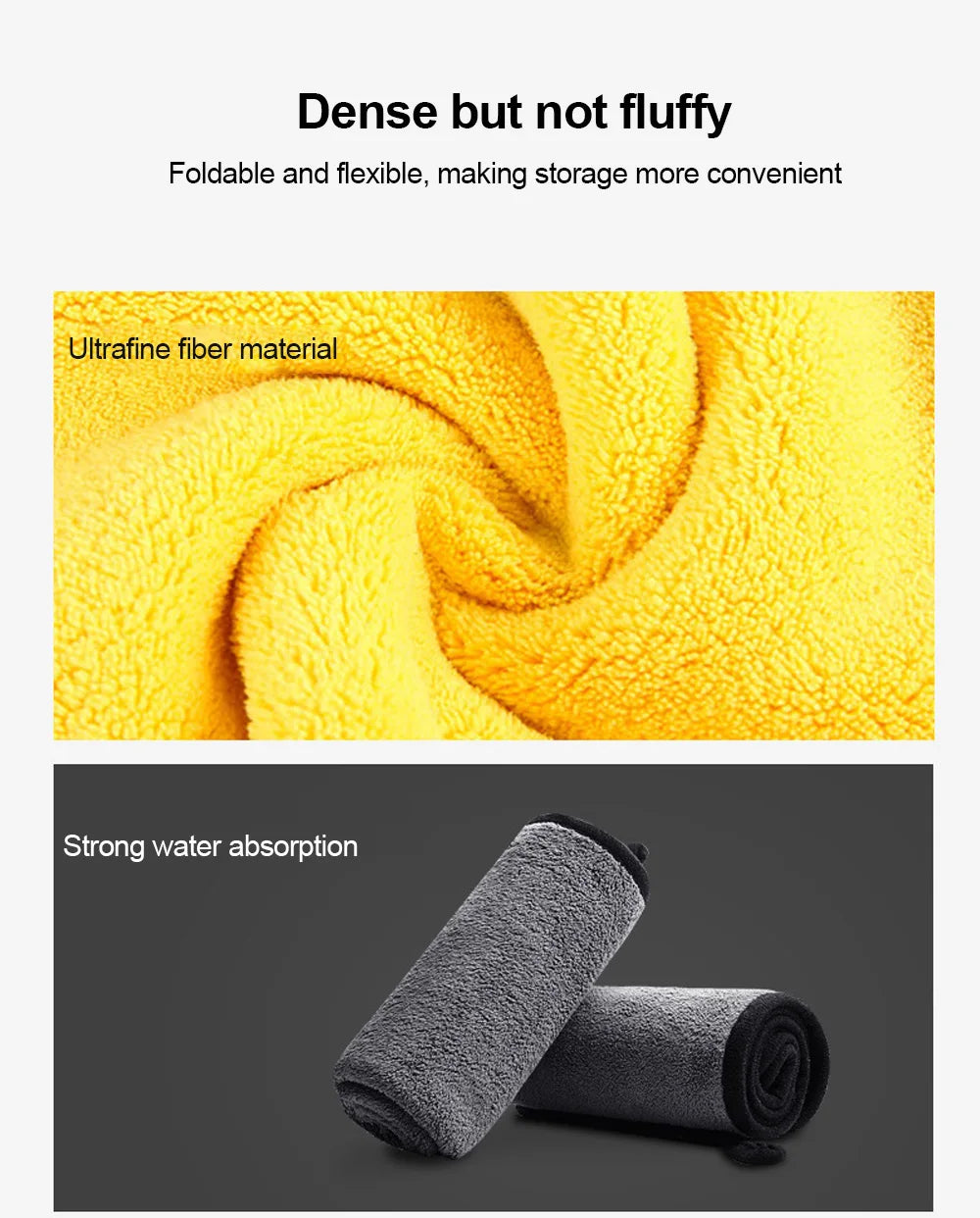Roll Block | Premium Microfiber Car Detailing Towel - High-Density Auto Washing & Drying Cloth