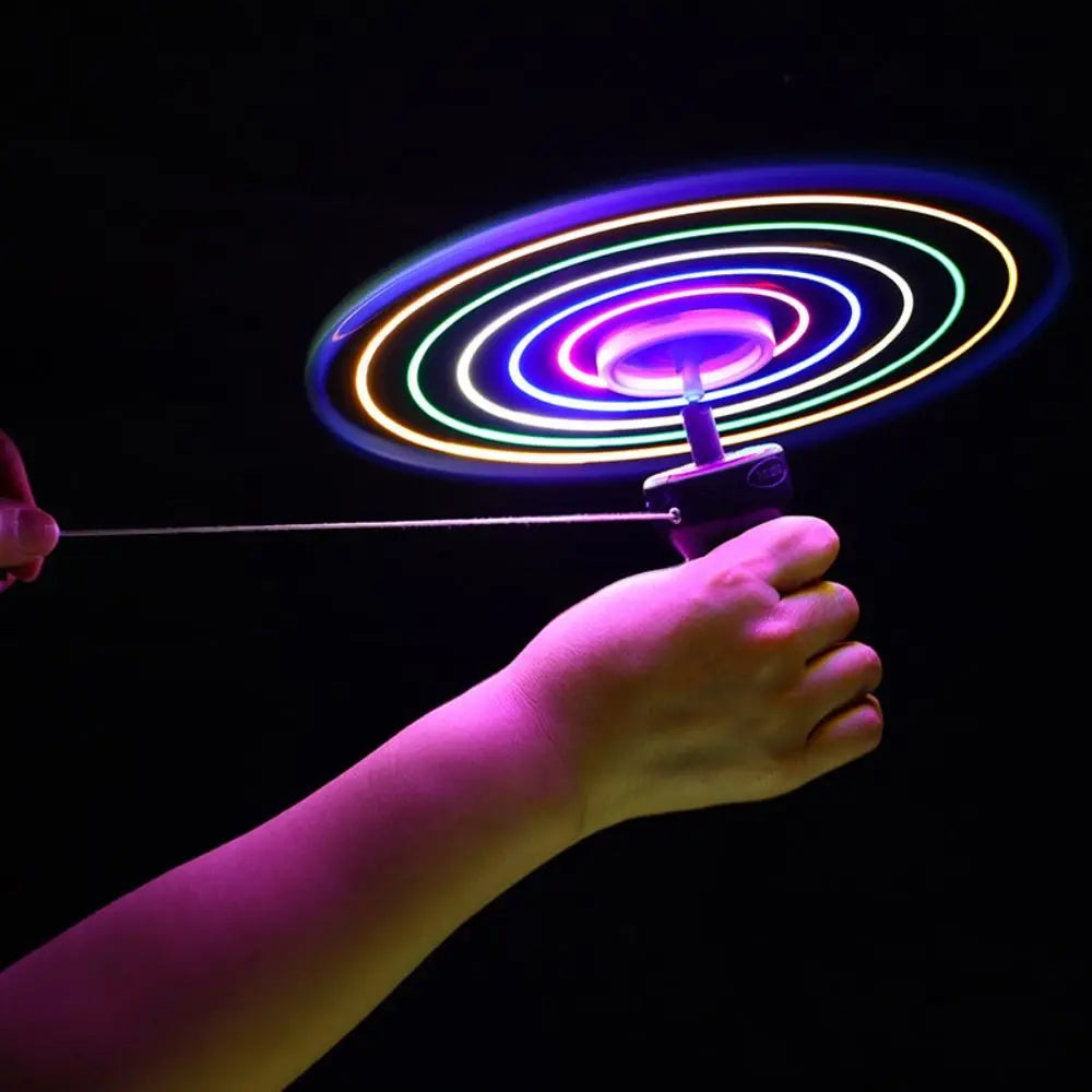 Roll Block | LED Light Pull Line Flying Saucer (Catch & Throw Edition)
