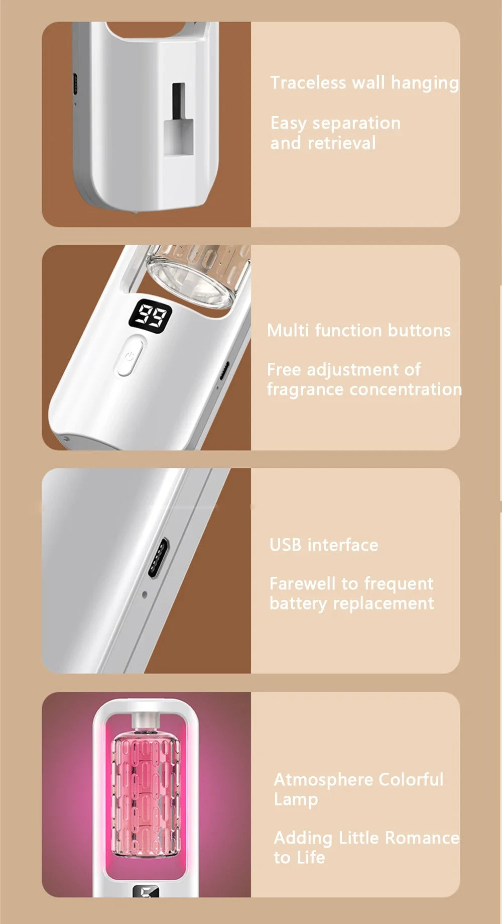 Roll Block | Hotel-Grade Aroma Diffuser Humidifier - Ultrasonic Odor Deodorization Machine