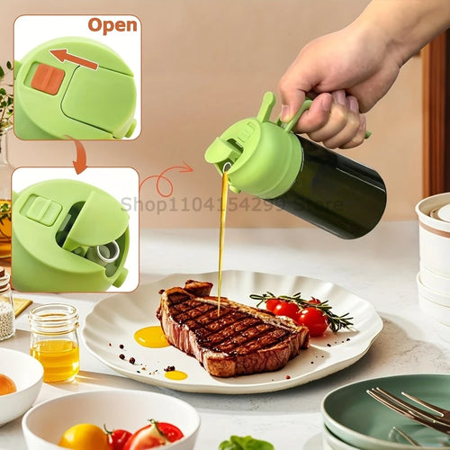 Roll Block | 2-in-1 Dual-Function Oil Sprayer & Dispenser - Multi-Mode Cooking Spray Bottle