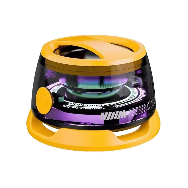 Mini Travel Stereo Waterproof Magnetic Bluetooth Speaker with RGB Light & Phone Holder