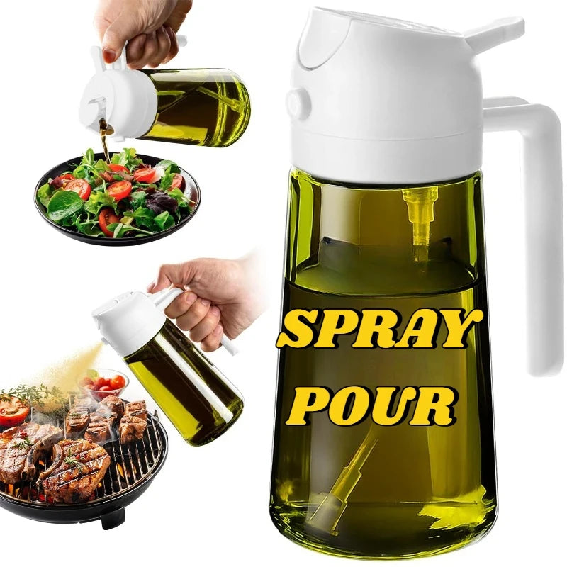 2-in-1 Dual-Function Oil Sprayer & Dispenser Bottle