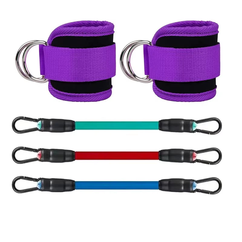 Multi-Functional Ankle Straps Resistance Bands Set