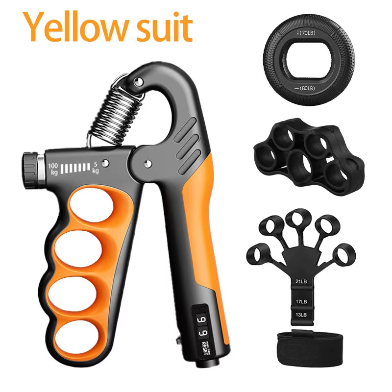 5-100kg Adjustable Hand Grip Strengthener with Intelligent Counting