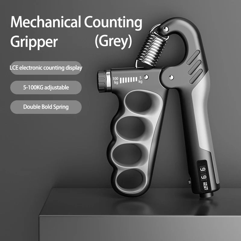 5-100kg Adjustable Hand Grip Strengthener with Intelligent Counting