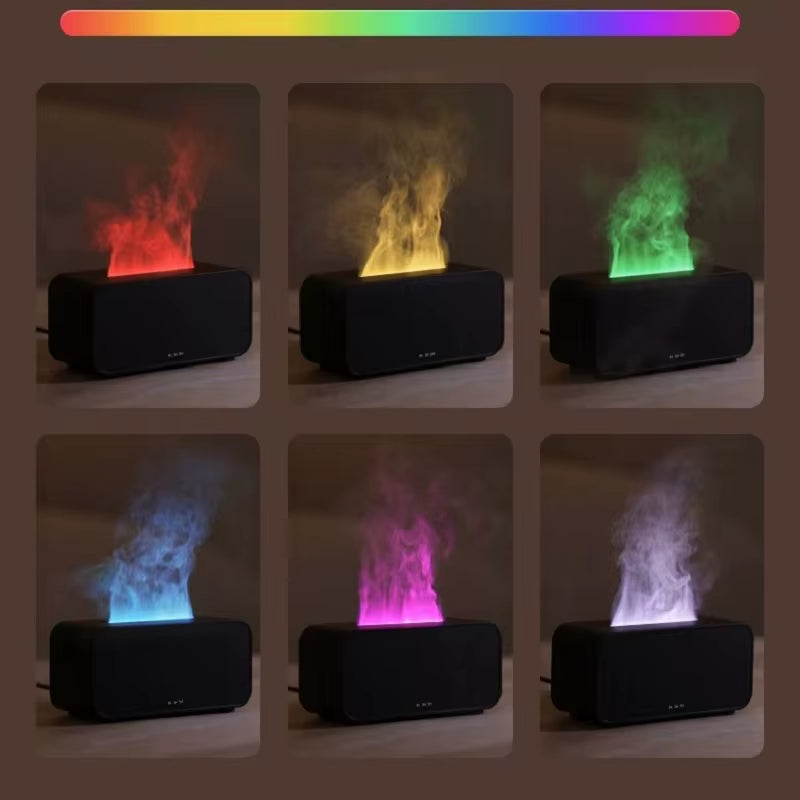 Mini Flame Automatic Air Aroma Humidifier & Diffuser with 7-Color LED Light