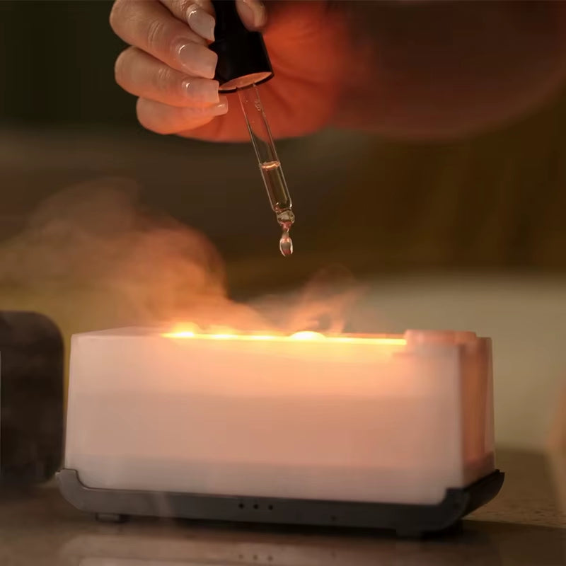 Mini Flame Automatic Air Aroma Humidifier & Diffuser with 7-Color LED Light