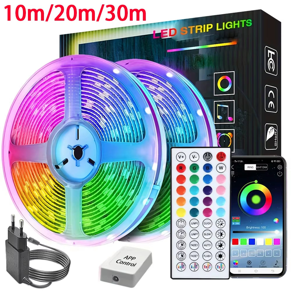 Smart RGB Music/TV Sync LED Strip Lights (10M / 20M / 30M)