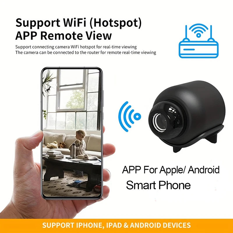 New X5 Mini 1080P Wireless Wi-Fi Surveillance Camera with Night Vision & Motion Detection