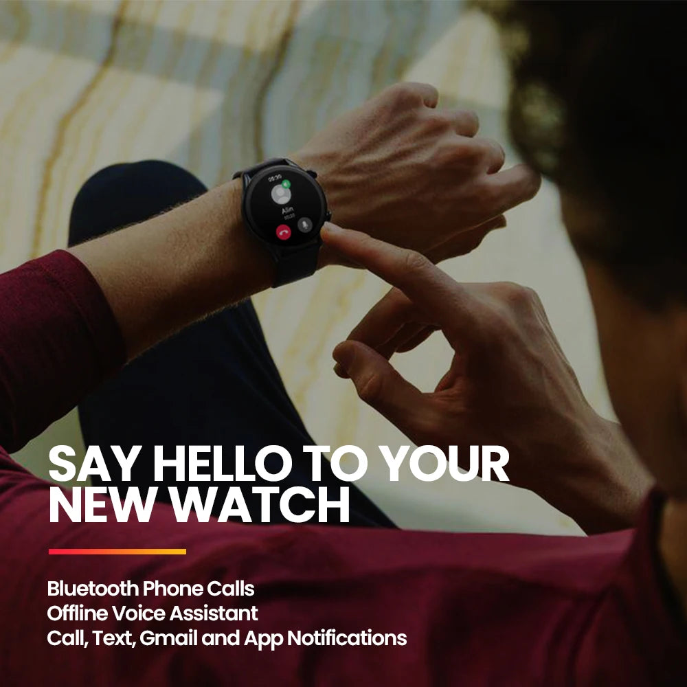 New Btalk 3 Plus Voice Calling Smart Watch 1.39'' Large HD Color Display Fitness Tracking Smartwatch