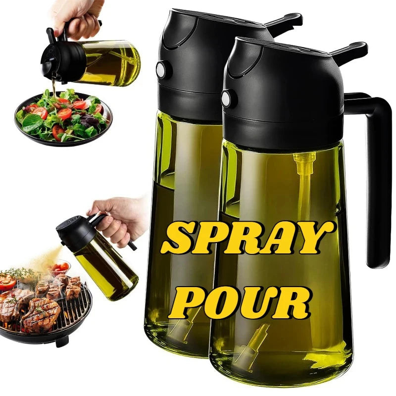 2-in-1 Dual-Function Oil Sprayer & Dispenser Bottle