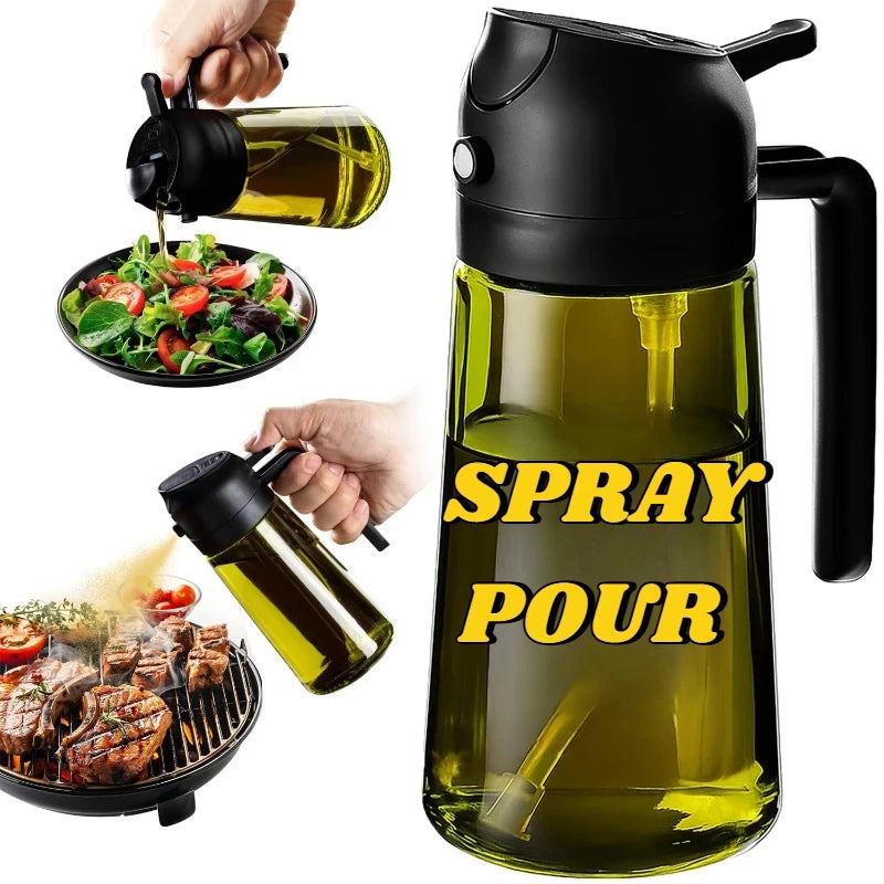 2-in-1 Dual-Function Oil Sprayer & Dispenser Bottle