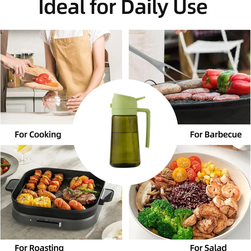 2-in-1 Dual-Function Oil Sprayer & Dispenser Bottle