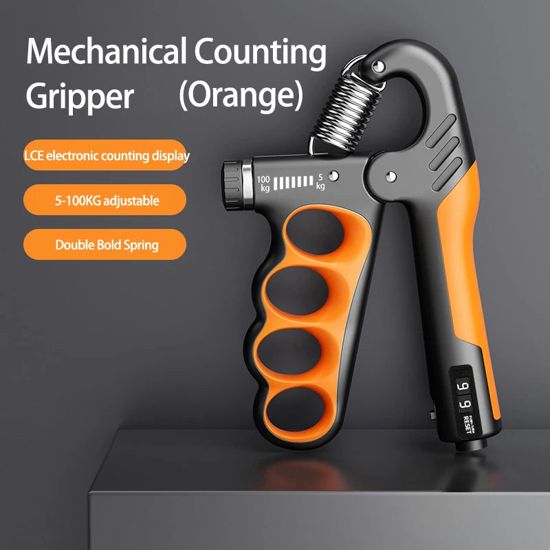 5-100kg Adjustable Hand Grip Strengthener with Intelligent Counting
