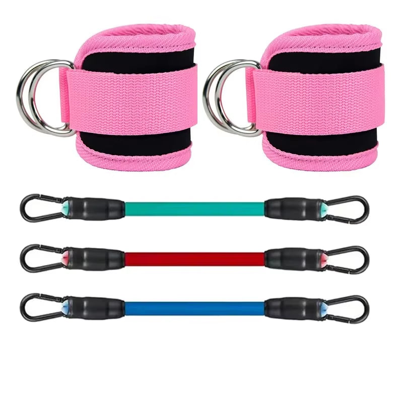 Multi-Functional Ankle Straps Resistance Bands Set
