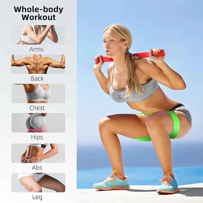 Different Resistance Bands Yoga Hip Tension Leg Squat Stretch Bands